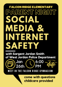 Social Media and Internet Safety flier